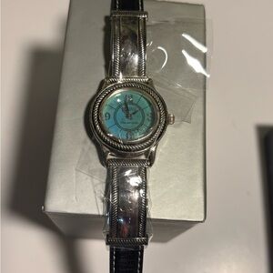 Silver and Blue Women's Watch